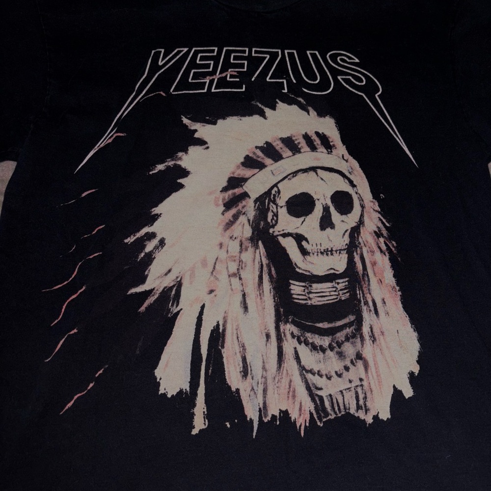 Yeezy Black and White Skull Tee